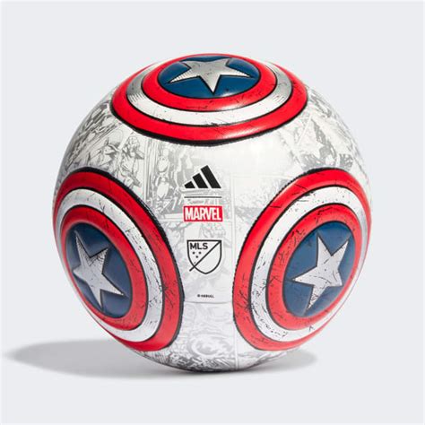 Adidas Marvel Mls Captain America Training Soccer Ball White Adidas