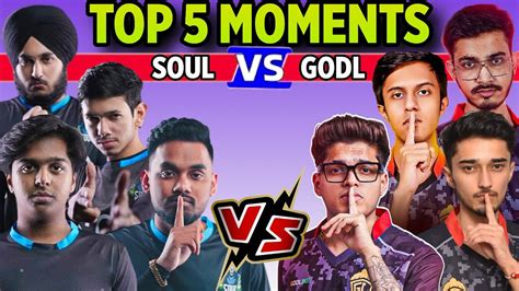 Top 5 GODL Vs SOUL Moments BGMI BGIS Jonathan Admino Spower