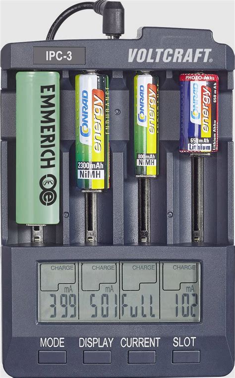 Voltcraft Ipc Charger For Cylindrical Cells Li Ion Nicd Nimh