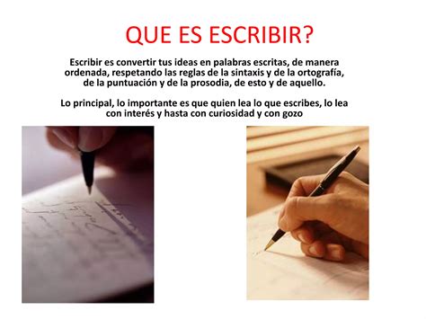 Que Es Escribir