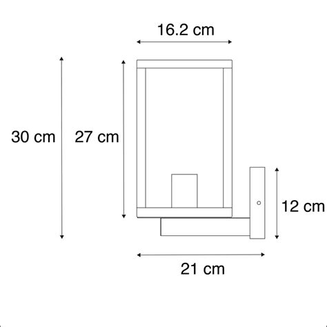 Moderne Buiten Wandlamp Zwart Met Glas 30 Cm Rotterdam Modern E27