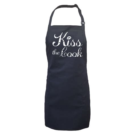 Kiss The Cook Apron With 2 Patch Pockets Etsy