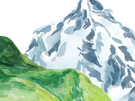 Berge Clipart Aquarell Berg Clipart Berge Grafiken Png Etsy