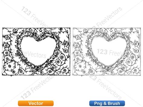 Sketchy Heart Vector and Photoshop Brush Pack-01