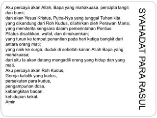 Syahadat Para Rasul Ppt