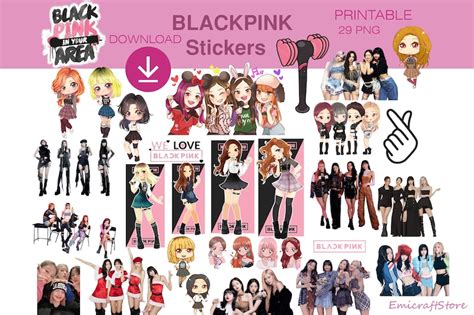 Pegatinas Blackpink Imprimibles Digitalmente Png Etsy M Xico