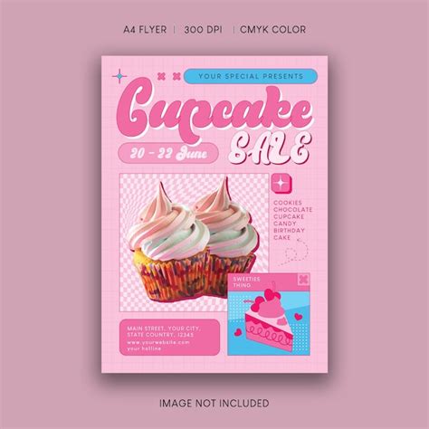 Premium Vector Cupcake Sale Flyer