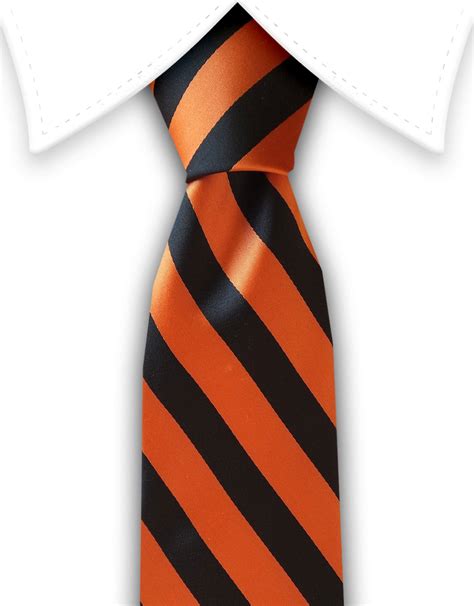 Orange and Black Striped Tie – GentlemanJoe