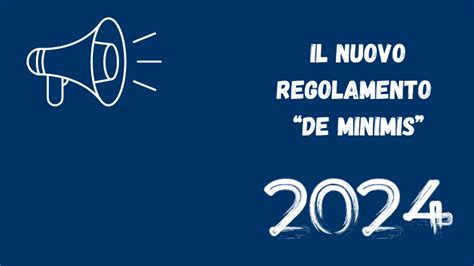 Regolamento De Minimis 2024