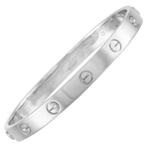 Cartier Love 18k White Gold Bracelet For Sale At 1stdibs