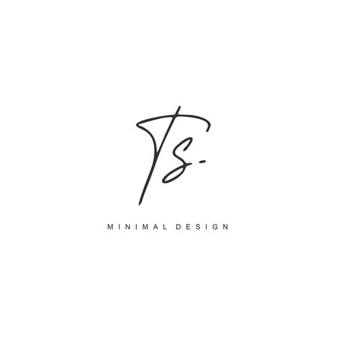 T S TS Initial Handwriting Or Handwritten Logo For Identity Logo With