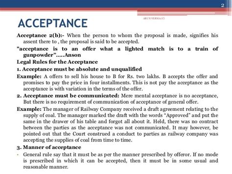 Contract Law Lecture 3 Acceptance