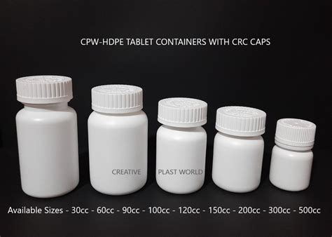 60cc HDPE Square Tablet Container At Rs 4 Piece HDPE Medicine Bottles