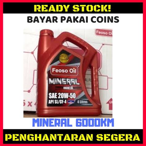 Feoso Oil Mineral W Api Sl Cf Engine Oil Car Lubricant W