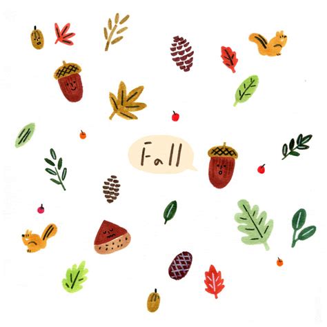 Jiminyoon Autumn Illustration Thanksgiving Wallpaper Autumn Art