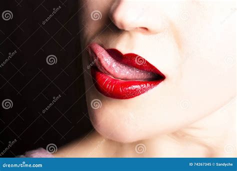 Lips Beauty Red Lip Makeup Detail Beautiful Make Up Closeup Sensual