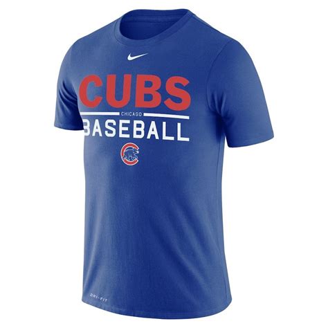 Mens Nike Royal Chicago Cubs Practice Performance T Shirt Chicago