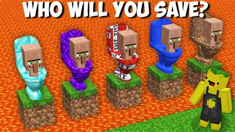 Which VILLAGER SKIBIDI TOILET WILL YOU SAVE In Minecraft DIAMOND VS