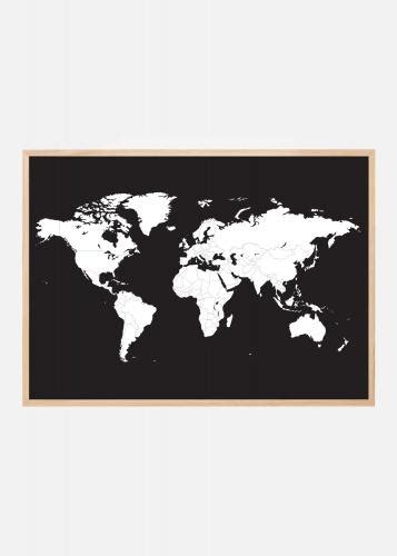 Buy World Map White Poster Here BGAFRAMES EU