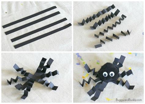 Pom Pom Spider Craft for Kids for Halloween - Buggy and Buddy