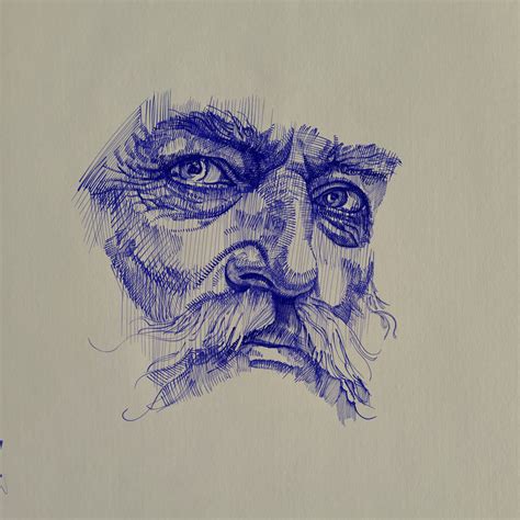Pin by Adolfo Pasini on Ball Pen Drawing | Portraiture drawing ...