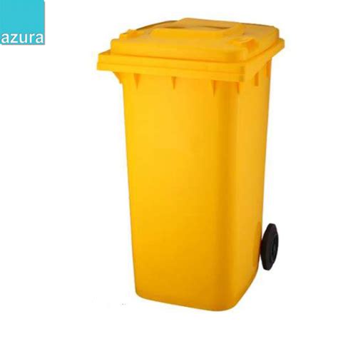 Contentor 120 L Amarelo S Pedal Rodas Lojadahigiene