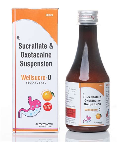 Wellsucro O Sucralfate Oxetacaine Suspension 200 Ml At Rs 250 Box In