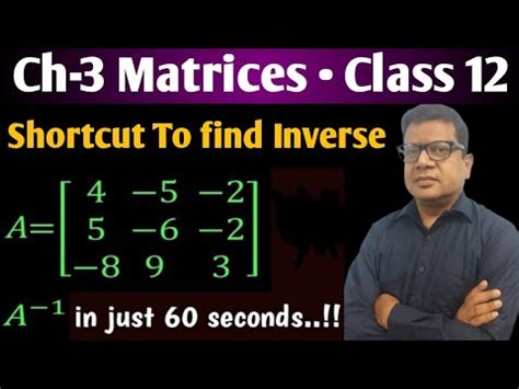 Shortcut To Find Inverse Of A Matrix Trick To Find Adjoint Of X