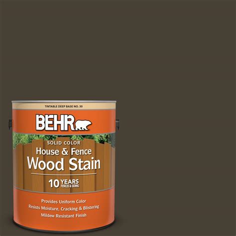 Behr 1 Gal Ppu5 20 Sweet Molasses Solid Color House And Fence Exterior Wood Stain 03001 The