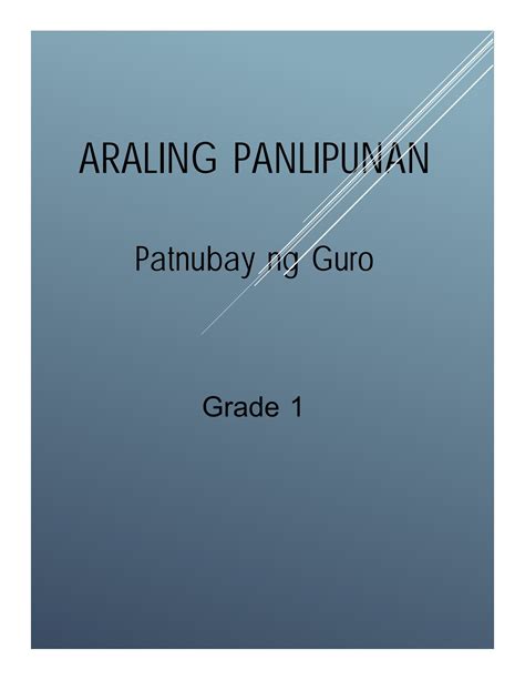 Araling Panlipunan Grade Palawan Blogon Pahina Online