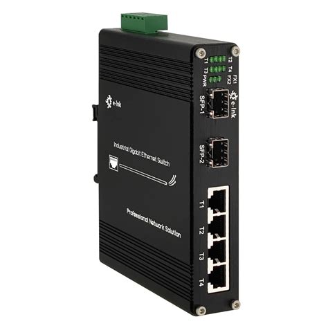 Industrial 4-Port Gigabit Ethernet Switch DIN-Rail 4 Port RJ45 10/100 ...