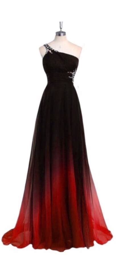 Amazing Red And Black Ombre Dress Lunss