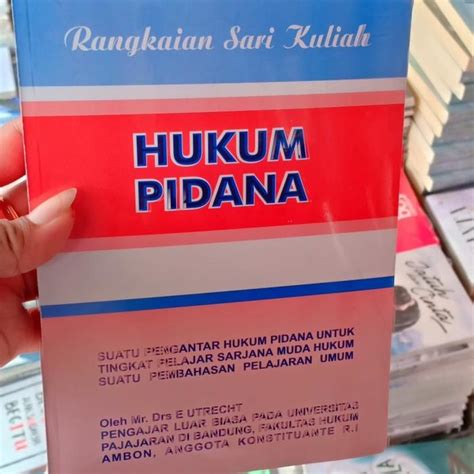 Jual Hukum Hukum Pidana Mr Drs E Utrecht Shopee Indonesia