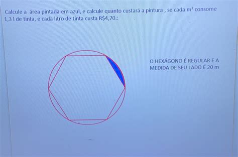 Solved Calcule A Rea Pintada Em Azul E Calcule Quanto Cu Algebra