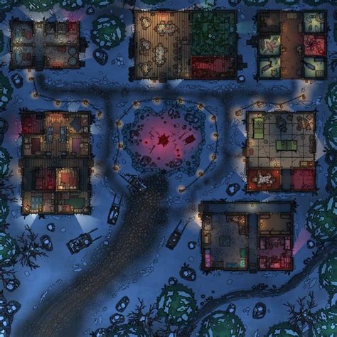 They Found Something In The Ice 30x30 Battlemaps Fantasy Map