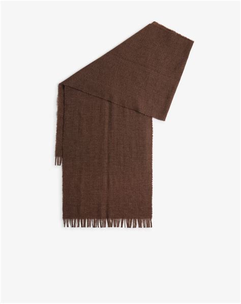 Dunhill UK Cashmere Wool Glen Check Scarf For Men