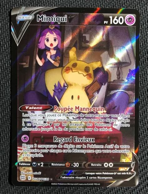 Carte Pok Mon Mimiqui V Tg Tg Full Art Eb Stars Etincelantes Fr