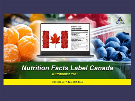 Creating Nutrition Facts Labels For Canada Food Business Needs