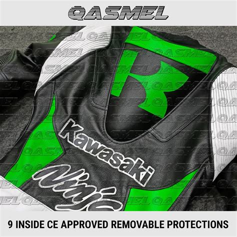 Kawasaki Ninja Zx 10r Motorbike Motorcycle Fluorescent Green Cowhide