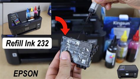 Epson 232 Ink Refill Bk Y M C Ink Cartridges And Installation Epson Xp Printer Youtube