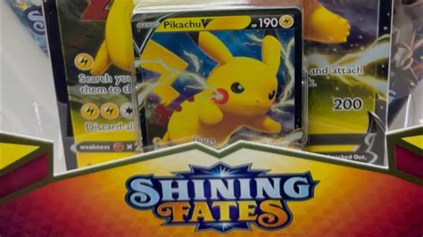 Unboxing Opening Pok Mon Shining Fates Pikachu V Collection Youtube