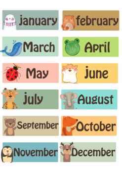 12 Month Year Months Of The Year Flashcards Printable Pdf