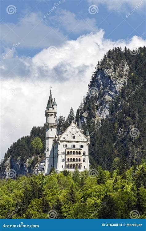 Hidden in the Mountains Neuschwanstein Castle Editorial Stock Image ...