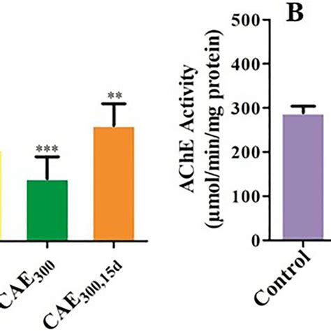 Effect Of Alcl And Cae On Ache Activity In The Cerebrum And Cerebellum