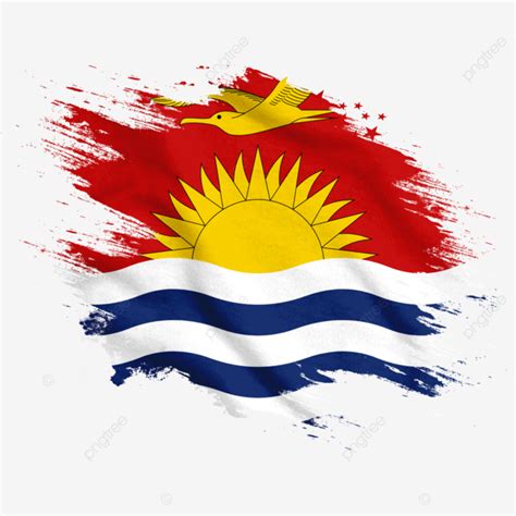 Kiribati New Watercolor Flag Brush Kiribati Flag Brush Png