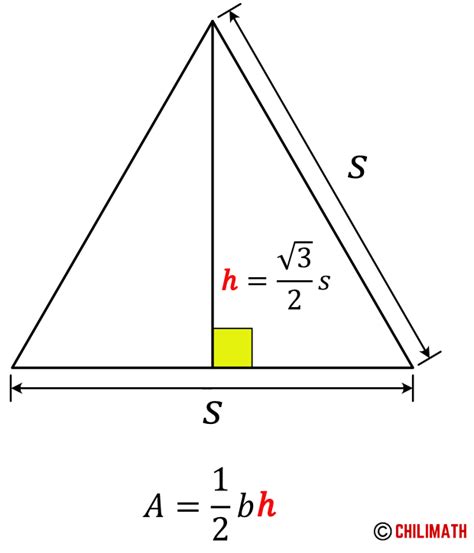 Area of Equilateral Triangle - Derivation, Formula & Examples | ChiliMath