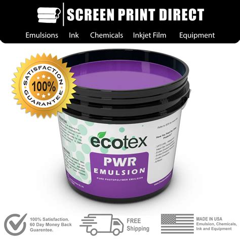 Ecotex Pwr Pre Sensitized Water Resistant Screen Printing Emulsion