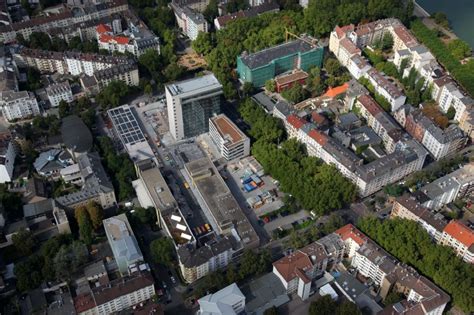 Luftbild Mainz Verwaltungsgebäude der Stadtwerke im Bezirk Neustadt