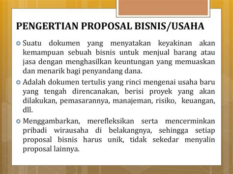 Pengertian Proposal Usaha Adalah Satu Trik