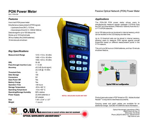 Pon Power Meter Fiber Optics Tools